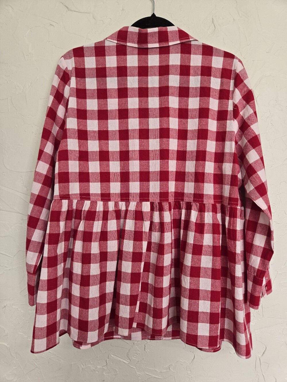 NEW Tuckernuck Pomander Place Red Cotton Plaid Gingham Top, L - Picture 7 of 11